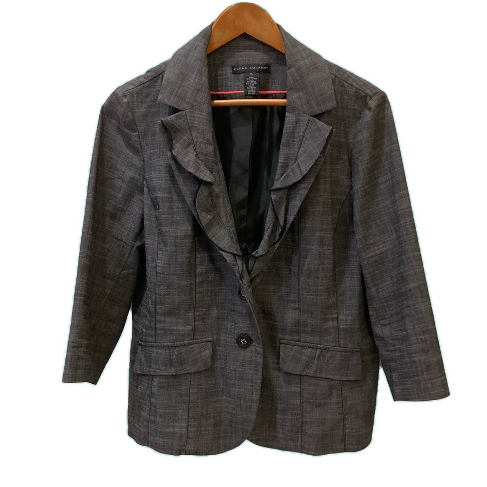 Elena Solano dark gray jacket. size XL.